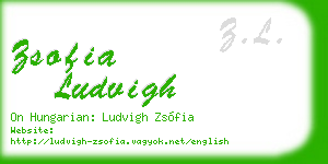 zsofia ludvigh business card