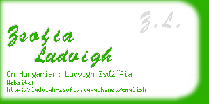 zsofia ludvigh business card